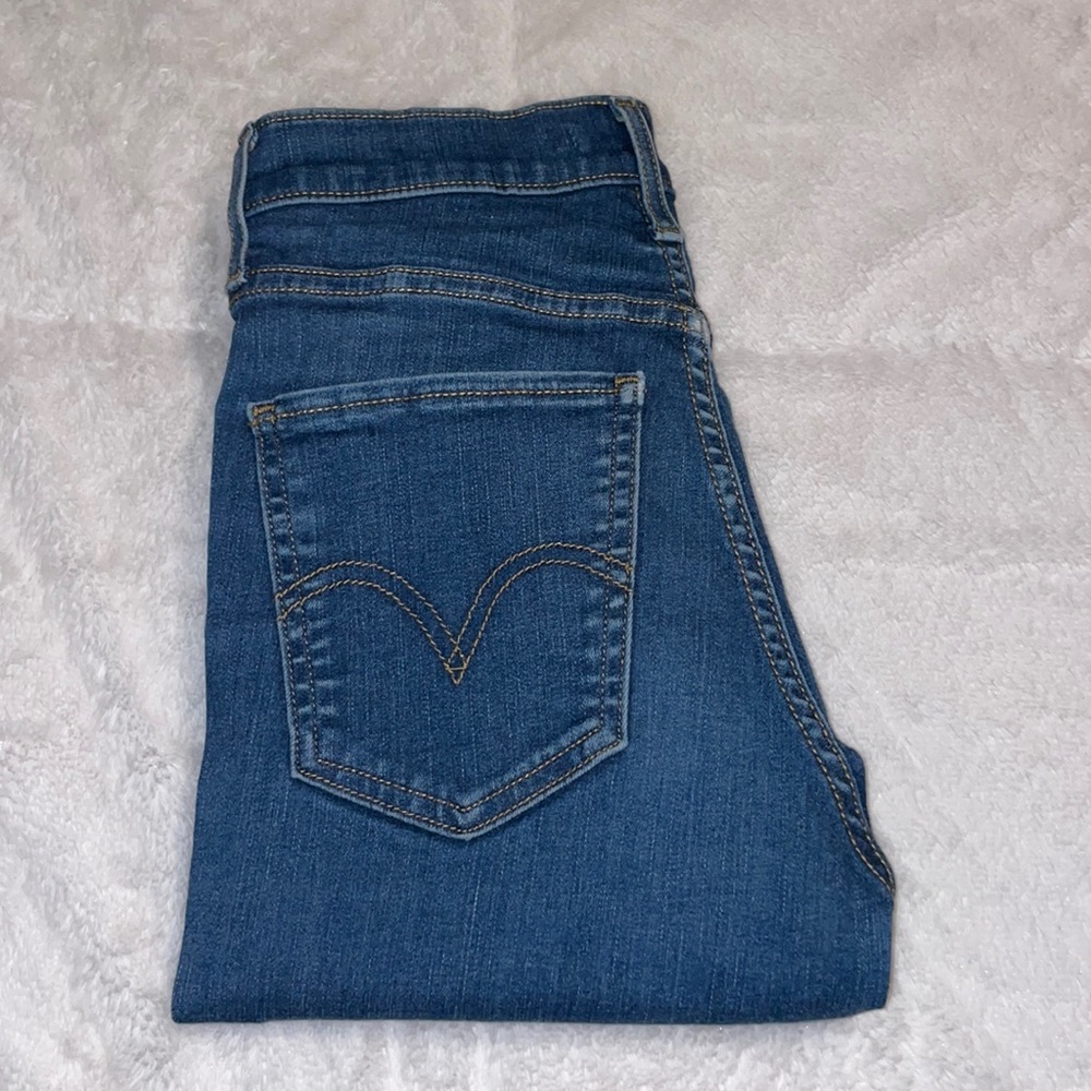 Blue High Rise Skinny Jeans